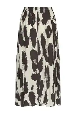 Wehkamp MSCH Copenhagen midi rok met panterprint ecru aanbieding