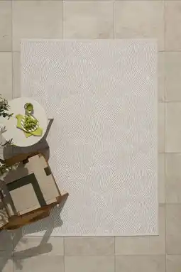 Wehkamp NOUS Living binnen- en buitenvloerkleed zand/off white (230x160 cm) aanbieding