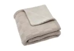 Wehkamp Jollein wiegdeken Box Knit Warm Sand/Velvet beige aanbieding