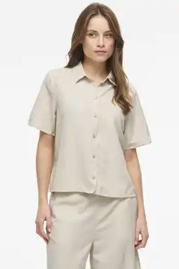 Wehkamp VILA blouse met linnen zand aanbieding