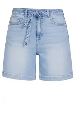 Wehkamp Para Mi wide leg highwaist short light blue denim aanbieding