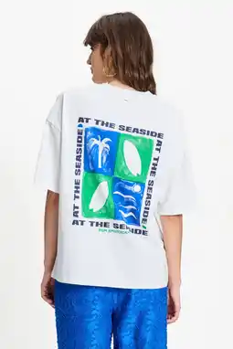 Wehkamp POM Amsterdam T-shirt met backprint ecru aanbieding
