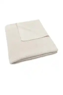 Wehkamp Jollein ledikantdeken Basic Knit Oatmeal beige aanbieding