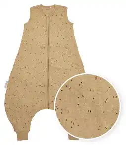 Wehkamp Meyco baby zomer slaapoverall jumper Rib Mini Spot toffee melange aanbieding