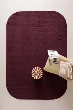 Wehkamp NOUS Living vloerkleed Blossom bordeaux (290x200 cm) aanbieding