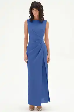 Wehkamp Rinascimento maxi jurk blauw aanbieding