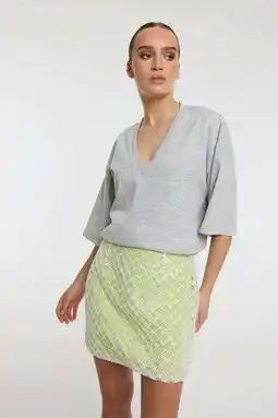Wehkamp Refined Department korte rok limegroen aanbieding