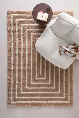 Wehkamp NOUS Living vloerkleed crème/oudroze (230x160 cm) aanbieding