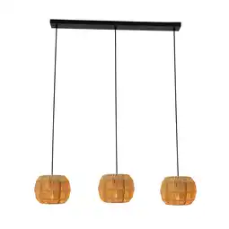 Wehkamp EGLO Sheldon Hanglamp - E27 - 91 cm - Bruin|Zwart - Papier aanbieding