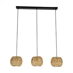 Wehkamp EGLO Sheldon Hanglamp - E27 - 91 cm - Bruin|Zwart - Papier aanbieding