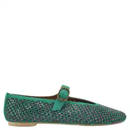 Wehkamp Kurt Geiger Mayfair suède ballerina's met strass groen aanbieding