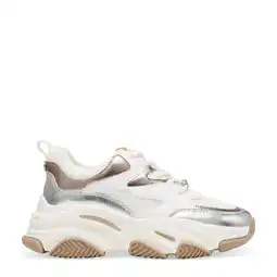 Wehkamp Steve Madden Progressive chunky leren sneakers wit/brons/zilver aanbieding