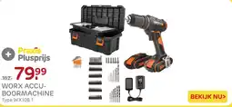 Praxis Worx Accu- Boormachine aanbieding