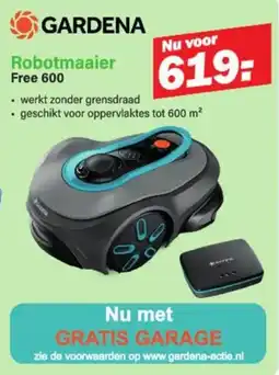 Van Cranenbroek Gardena Robotmaaier Free 600 aanbieding