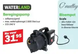 Van Cranenbroek Waterland beregingspomp aanbieding