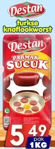Özbaktat Supermarkt Destan turkse knoflookworst aanbieding