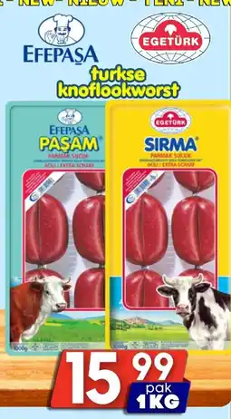 Özbaktat Supermarkt EfePaşa, Egetürk Turkse Knoflookworst aanbieding