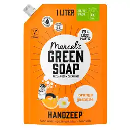 Kruidvat Marcel's Green Soap Orange Jasmine Handzeep Navulling aanbieding