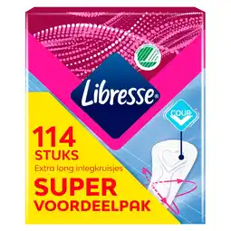 Kruidvat Libresse Dailies V-Protection & Freshness Extra Long Inlegkruisjes aanbieding