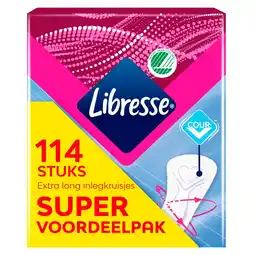 Kruidvat Libresse Dailies V-Protection & Freshness Extra Long Inlegkruisjes aanbieding