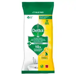 Kruidvat Dettol Citroen Antibacteriële Multi-Reinigingsdoekjes aanbieding