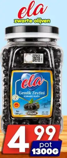 Özbaktat Supermarkt ela zwarte olijven aanbieding