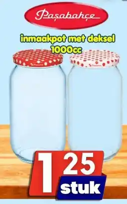 Özbaktat Supermarkt Pasabahçe inmaakpot met deksel aanbieding