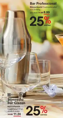 Sligro Slimresto Bar Glazen aanbieding