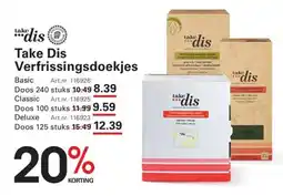 Sligro Take Dis Verfrissingsdoekjes aanbieding