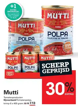 Sligro Mutti Tomatenpolpa aanbieding