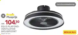 Praxis Eglo Plafondventilator Nieuwpoort aanbieding
