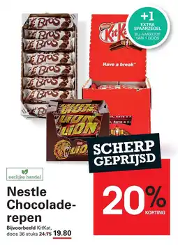 Sligro Nestle Chocolade-repen aanbieding