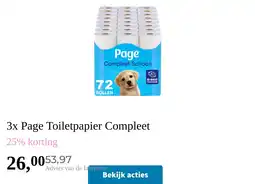 Plein.nl 3x Page Toiletpapier Compleet aanbieding