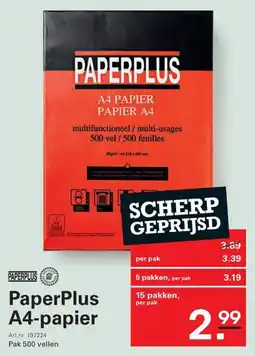 Sligro PaperPlus A4-papier aanbieding