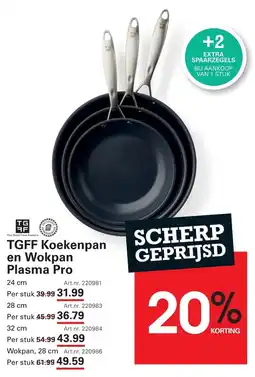 Sligro TGFF Koekenpan en Wokpan Plasma Pro aanbieding