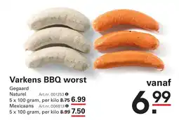 Sligro Varkens BBQ worst aanbieding