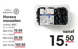 Sligro Smitvis Horeca mosselen aanbieding