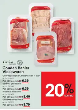 Sligro Gouden Banier Vleeswaren aanbieding