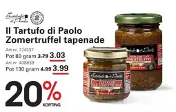 Sligro il Tartufo di Paolo TAPENADE VAN ZOMERTRUFFEL aanbieding