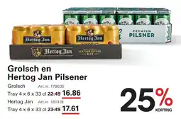 Sligro Grolsch en Hertog Jan Pilsener aanbieding