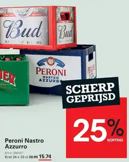 Sligro Peroni Nastro Azzurro aanbieding