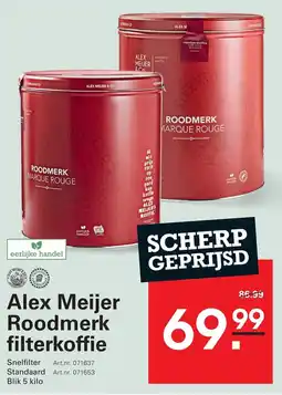 Sligro Alex Meijer Roodmerk filterkoffie aanbieding