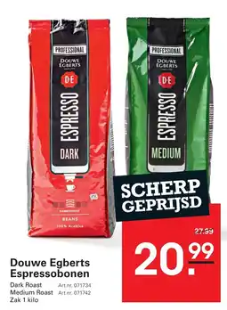 Sligro Douwe Egberts Espressobonen aanbieding