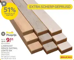 Praxis Laminaat Grace Natral Lente Eik aanbieding