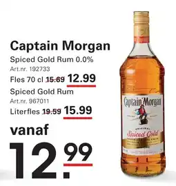 Sligro Captain Morgan Spiced Gold Rum 0.0% aanbieding