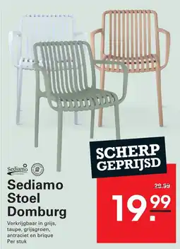 Sligro Sediamo Stoel Domburg aanbieding