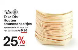 Sligro Take Dis Houten amuseschaaltjes aanbieding
