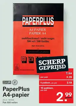 Sligro PaperPlus A4-papier aanbieding