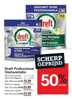 Sligro Dreft Professional Vaatwastabs aanbieding
