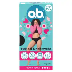 Jumbo O.B. Herbruikbaar Menstruatie Ondergoed Classic M/L 1 Stuk aanbieding